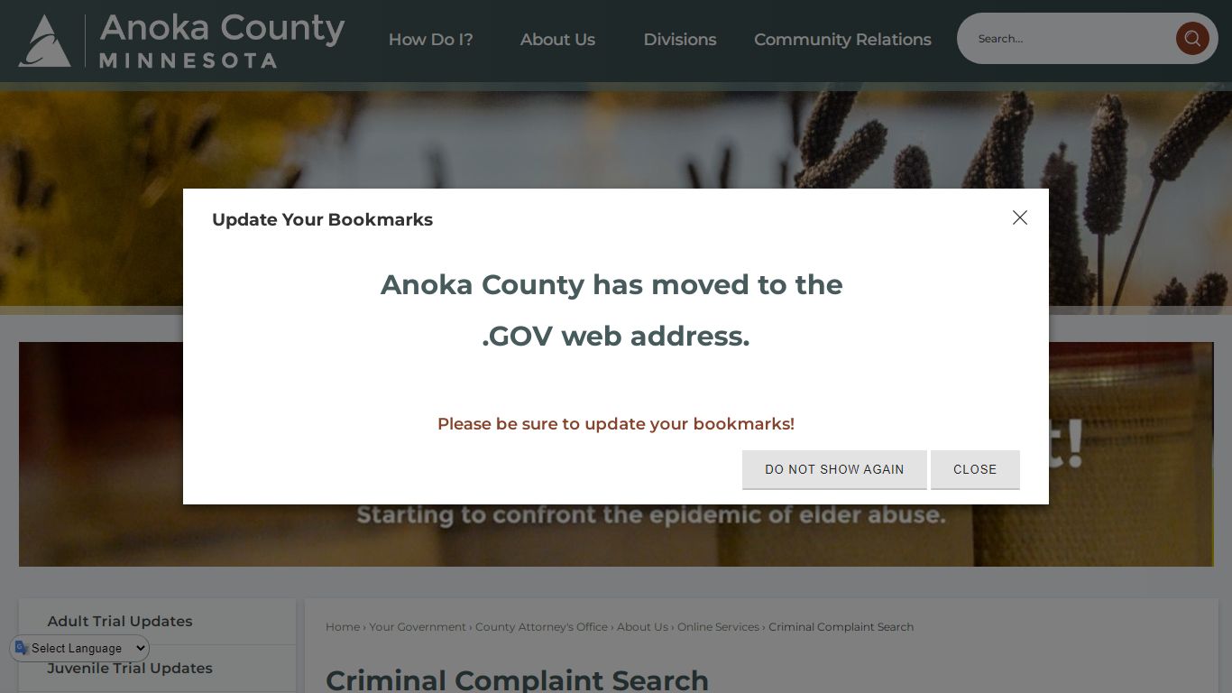 Criminal Complaint Search | Anoka County, MN - Official Website - CivicPlus